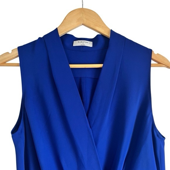 Babaton Phoenix sleeveless wrap mini dress royal blue size 4 excellent condition - Picture 4 of 12